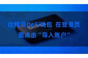 比特派DeFi钱包  在登录页面点击“导入账户”