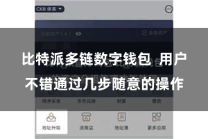 比特派多链数字钱包  用户不错通过几步随意的操作
